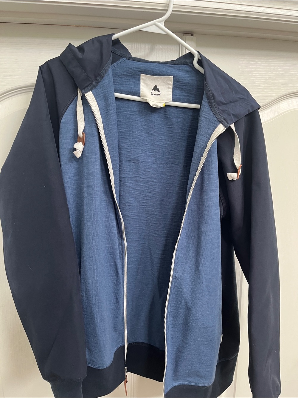 Burton Two-Tone Navy & Blue Hooded Zip Windbreaker